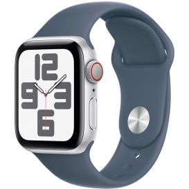 Smartwatch Apple Watch SE 40mm GPS + Cellular alu srebrny z paskiem sportowym w kolorze sztormowego błękitu MRGM3QP/A - M|L